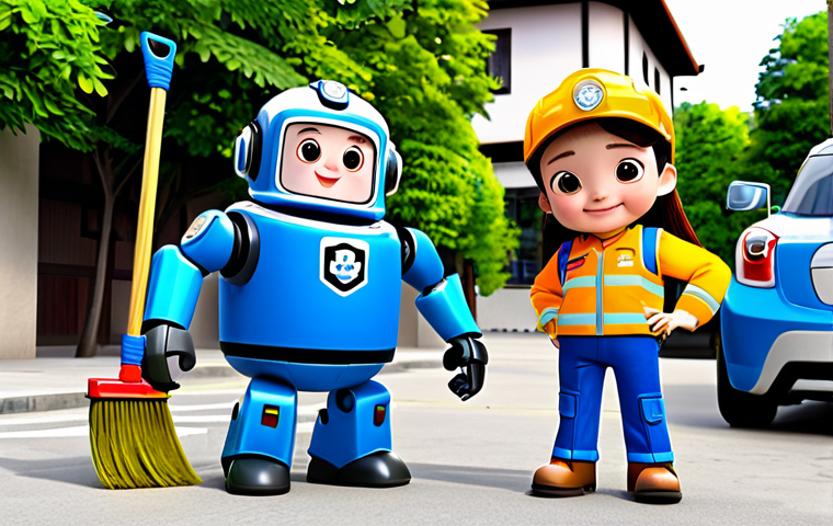 **
"A vibrant and cheerful scene depicting the Robocar Poli team (Poli, Amber, Roy, Helly) working together to rescue citizens in Brooms Town, fully clothed, appropriate attire, safe for work, perfect anatomy, correct proportions, teamwork, responsibility, vibrant colors, family-friendly, professional illustration"
**