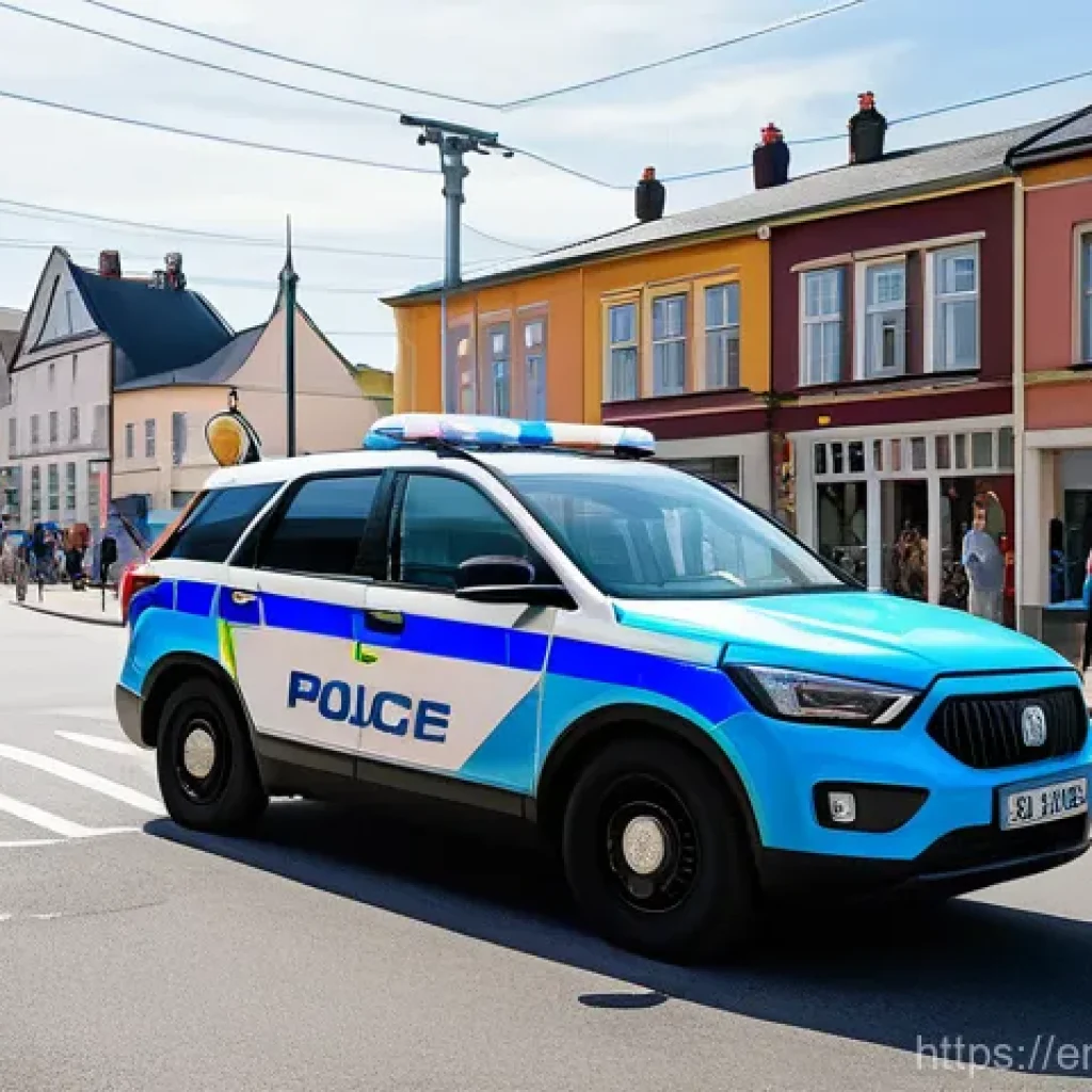 로보카폴리 브룸스타운 주민 소개 - **A determined Poli, the blue police car, stands confidently at the forefront, observing a minor com...