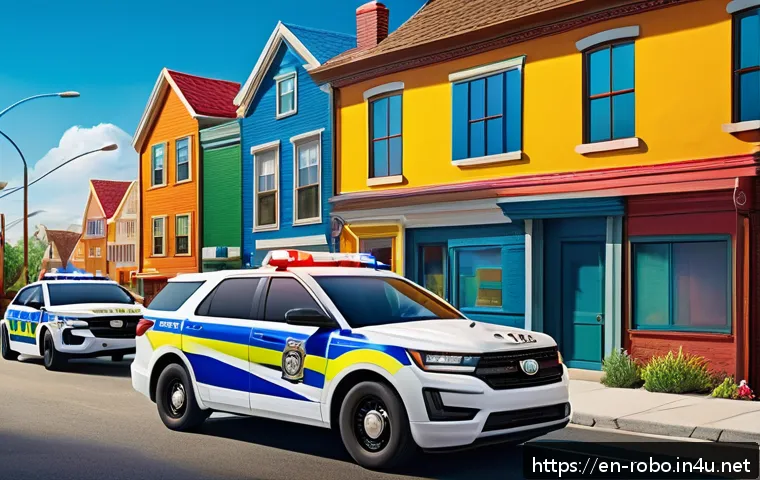 로보카폴리 명언 - A vibrant, dynamic scene of a diverse team of animated rescue vehicles working together to solve a c...