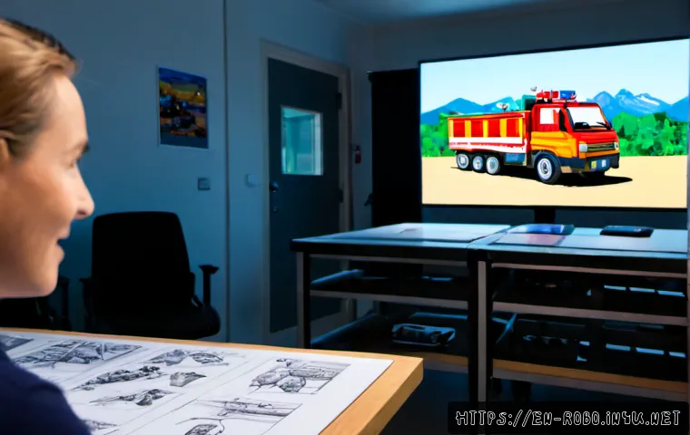 로보카폴리 제작진 인터뷰 - Photorealistic behind-the-scenes interview with a children’s animated rescue-vehicle series creator,...